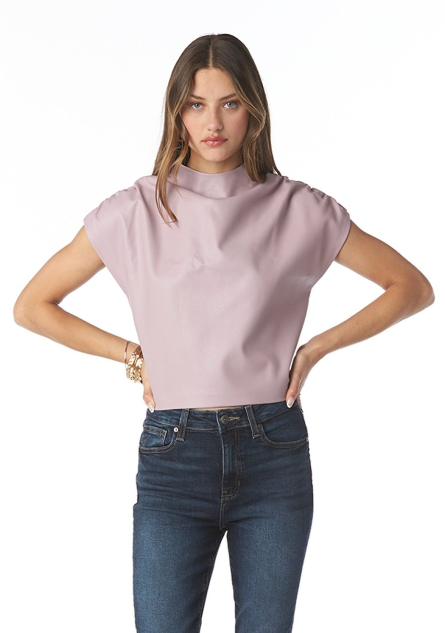 Clothing TART Collections | Chana Leather Top Pink Leather
