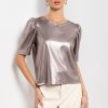 Clothing TART Collections | Nicolette Top Gunmetal