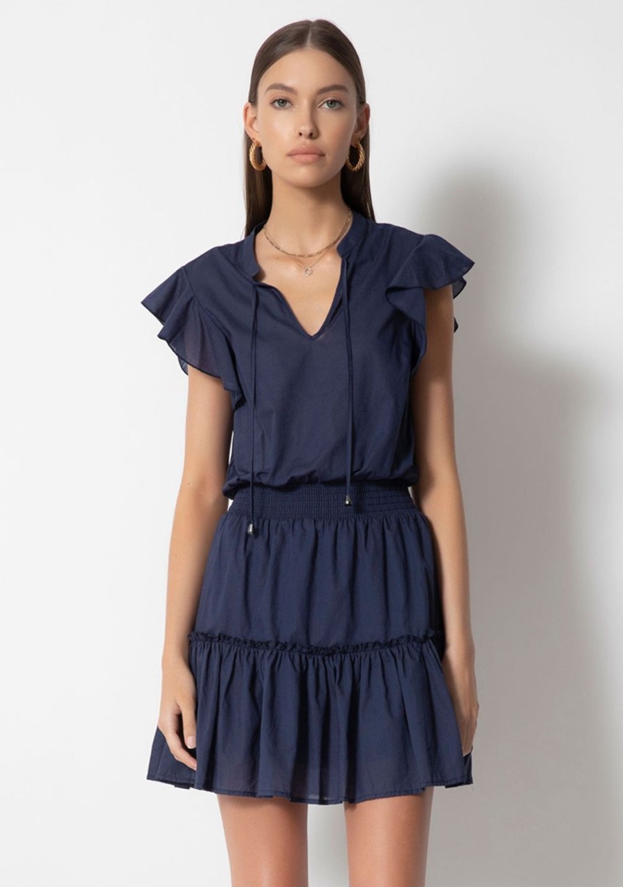Clothing TART Collections | Ezra Solid Dress Peacoat Navy