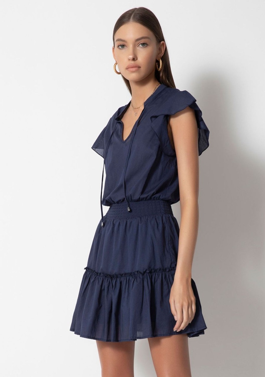Clothing TART Collections | Ezra Solid Dress Peacoat Navy