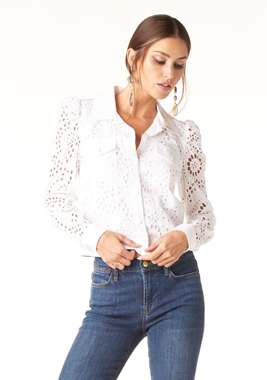 Clothing TART Collections | Averill Eyelet Jacket White Eyelet