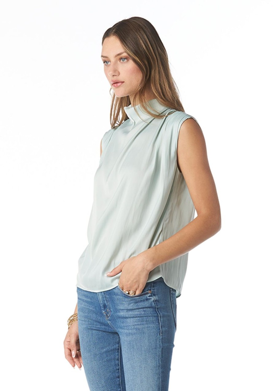 Clothing TART Collections | Tierney Silk Top Harbor Gray