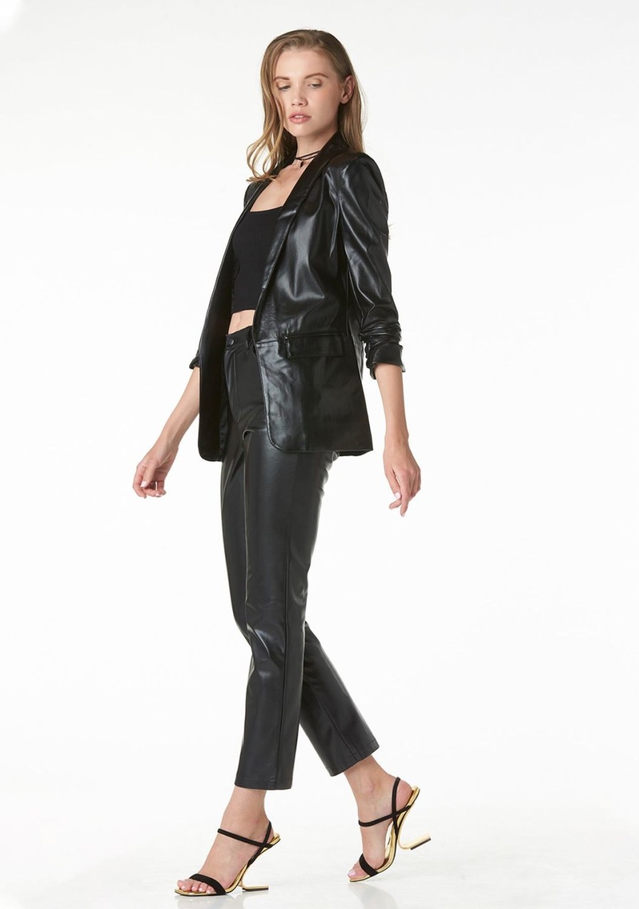 Clothing TART Collections | Kia Vegan Leather Blazer Black