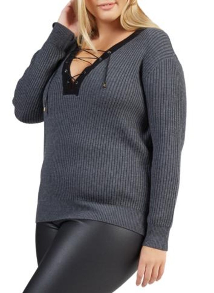 Clothing TART Collections | Amity Plus Sweater Shark / Black