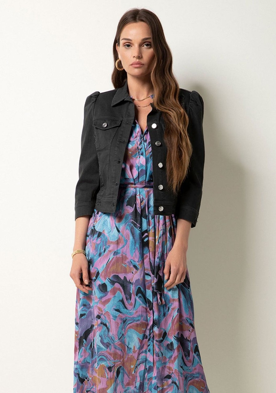 Clothing TART Collections | Averill Distressed Jacket Black
