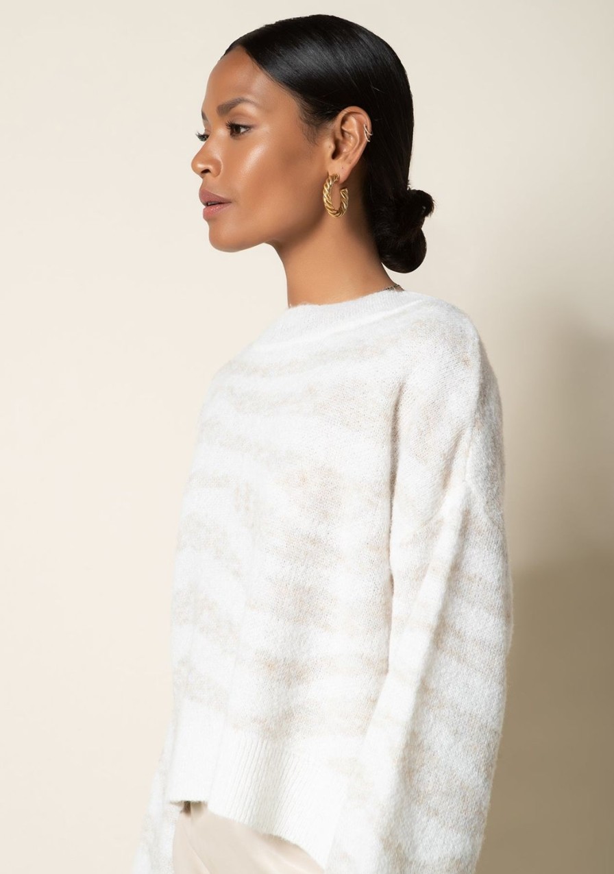 Clothing TART Collections | Jiselle Sweater Winter White Zebra