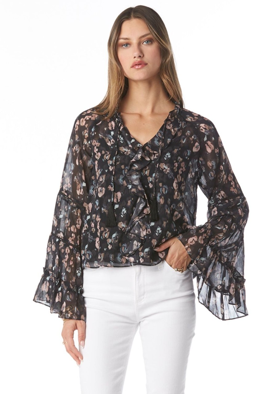 Clothing TART Collections | Clementine Georgette Top Oil Paint Floral