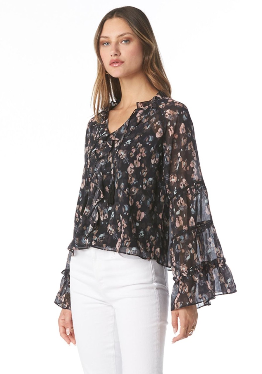 Clothing TART Collections | Clementine Georgette Top Oil Paint Floral