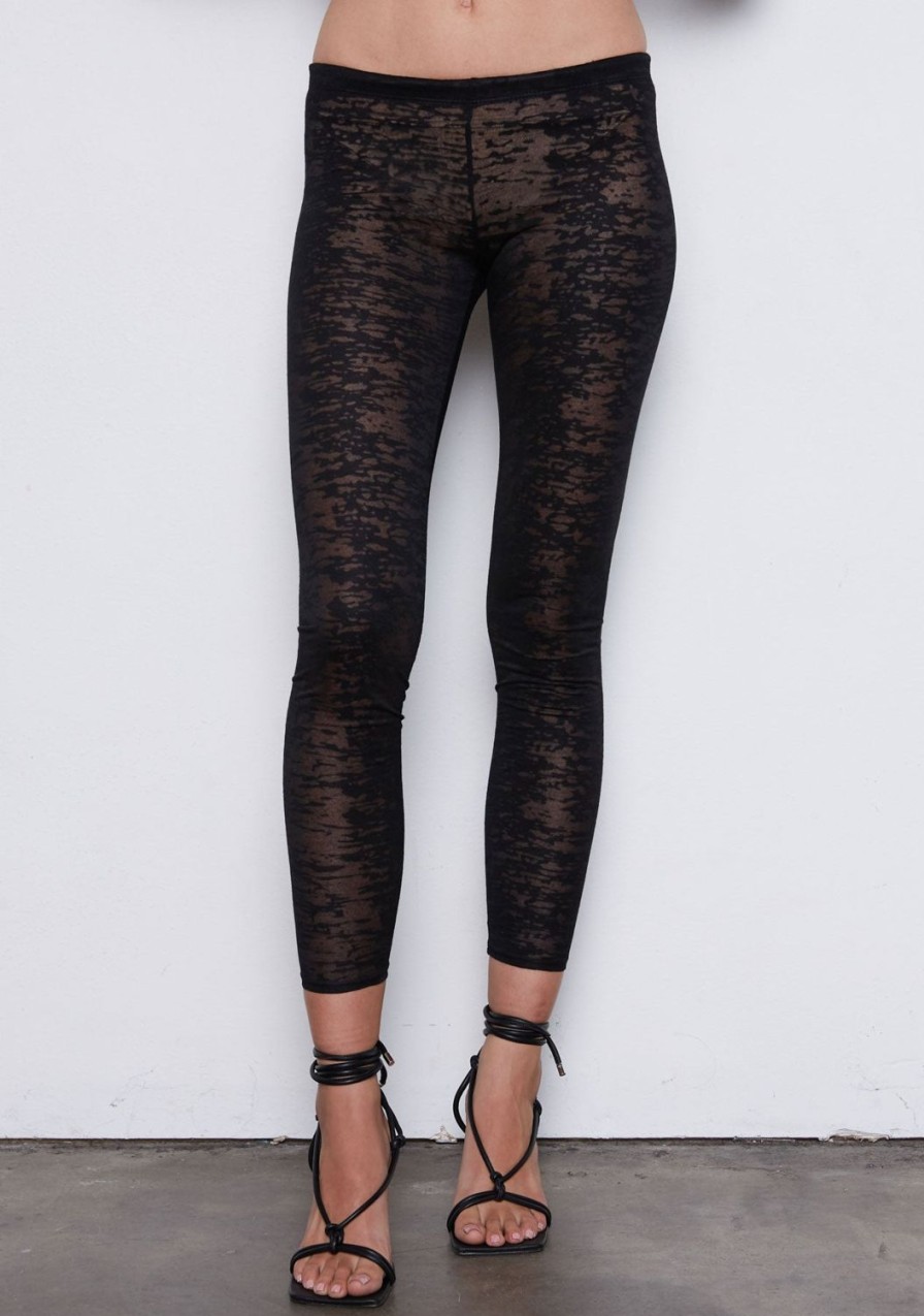Clothing TART Collections | Burnout Legging Black And Grey Burnout
