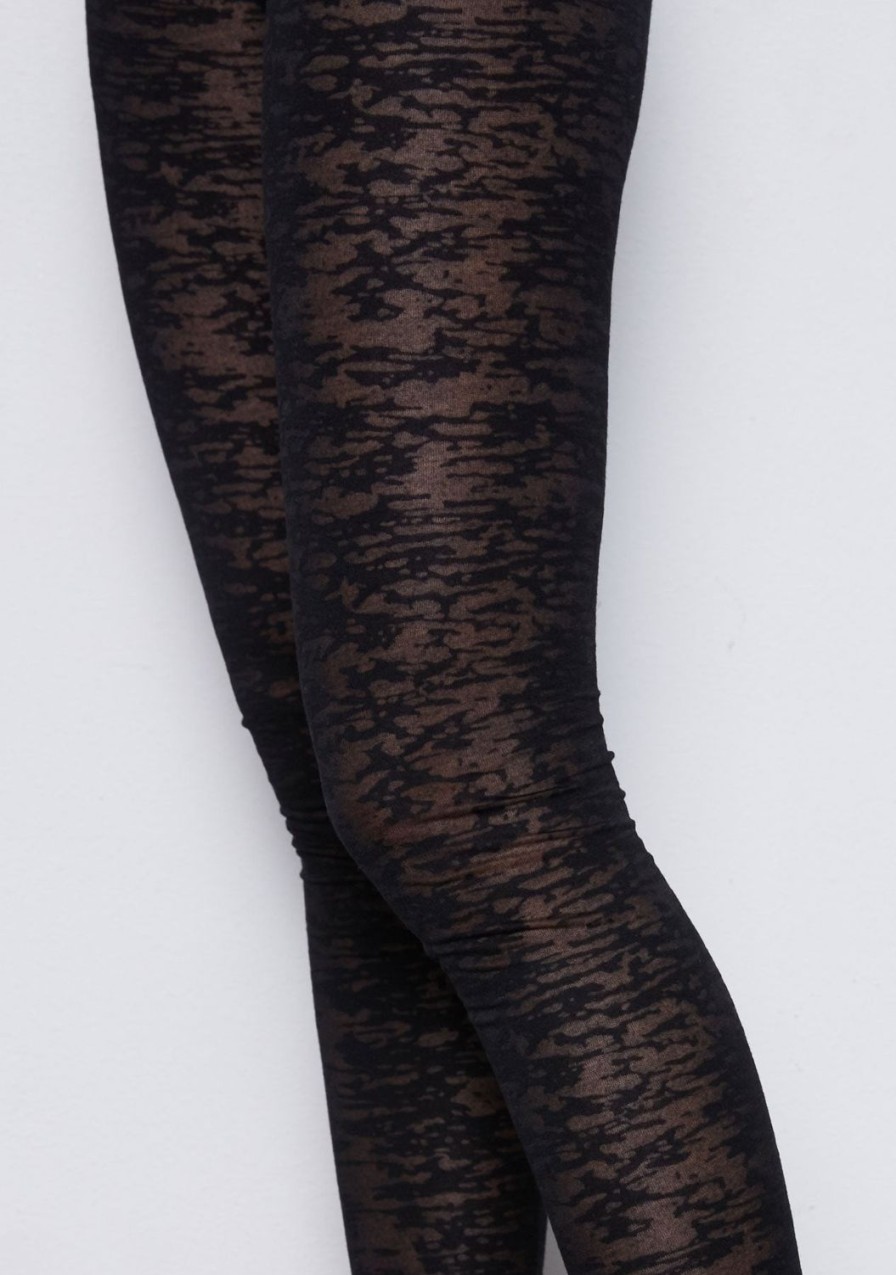Clothing TART Collections | Burnout Legging Black And Grey Burnout