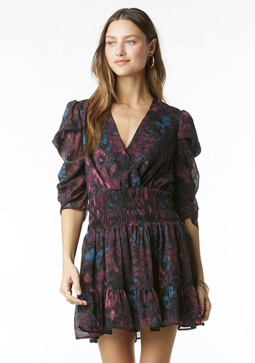 Clothing TART Collections | Leighton Georgette Dress Midnight Shadows