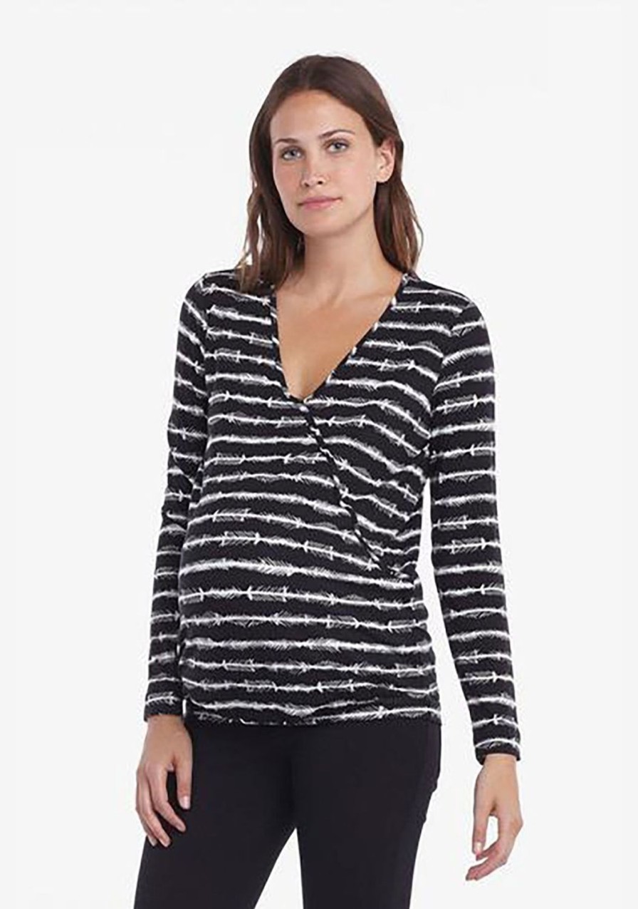 Clothing TART Collections | Charlize Maternity Top Fur Stripe