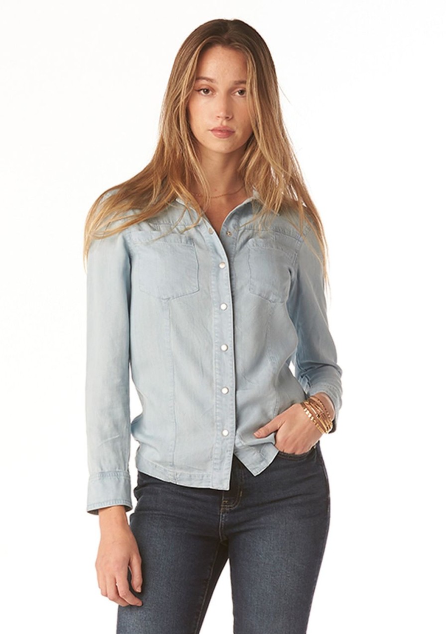 Clothing TART Collections | Francesca Shacket Open Air Blue