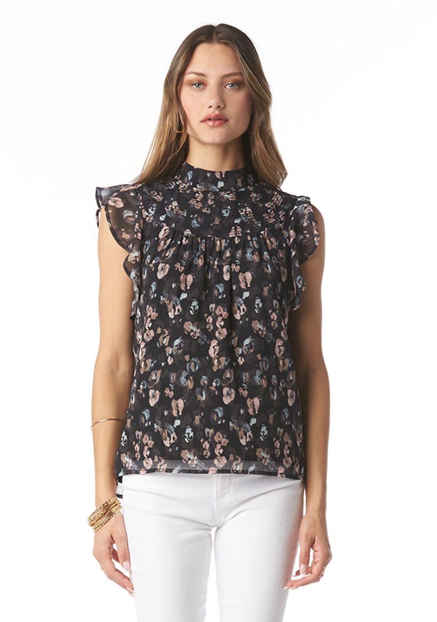 Clothing TART Collections | Isono Georgette Top Oil Paint Floral
