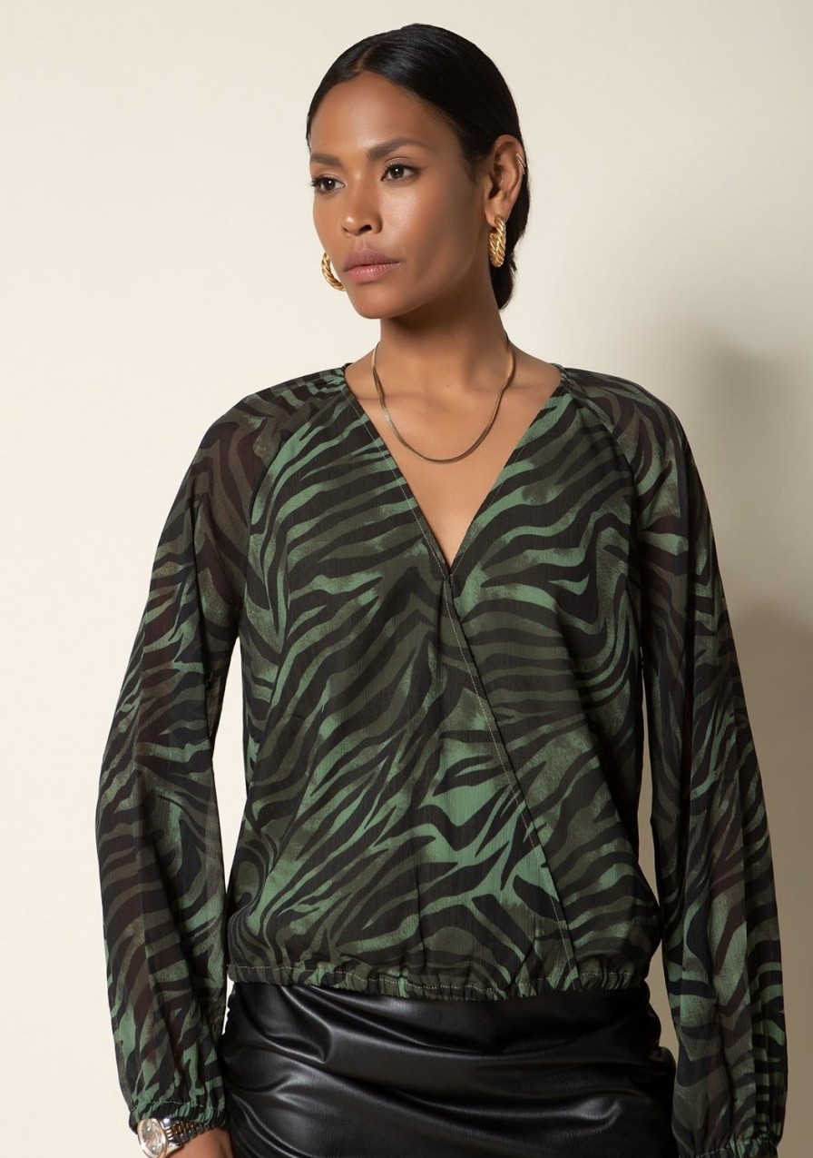 Clothing TART Collections | Celeste Top Dark Zebra