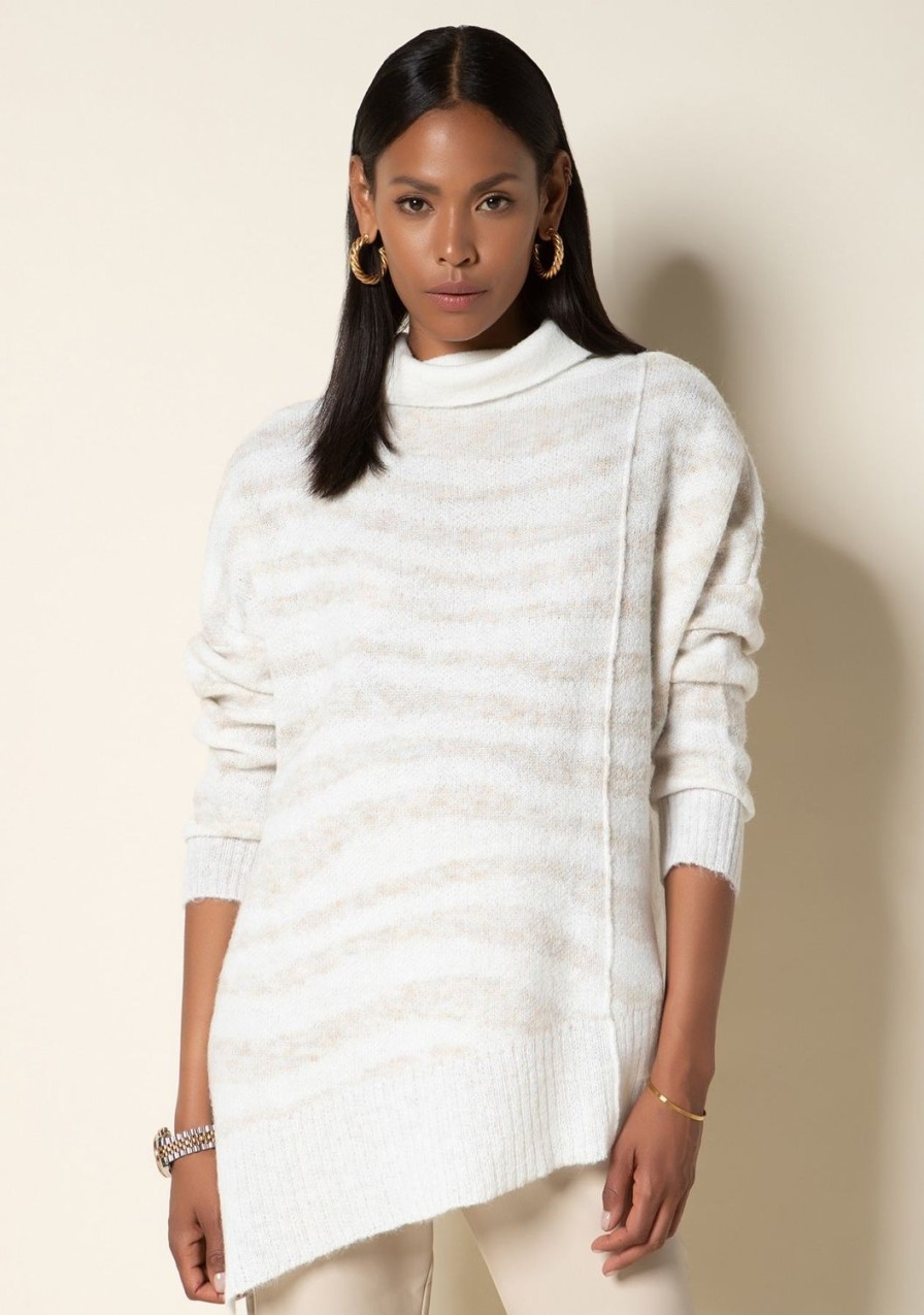 Clothing TART Collections | Bessie Sweater Winter White Zebra