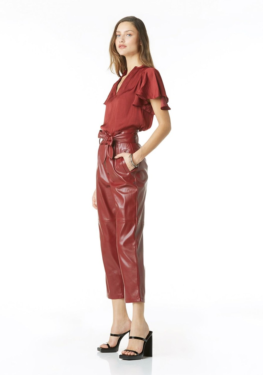 Clothing TART Collections | Kimiko Vegan Leather Pant Cabernet