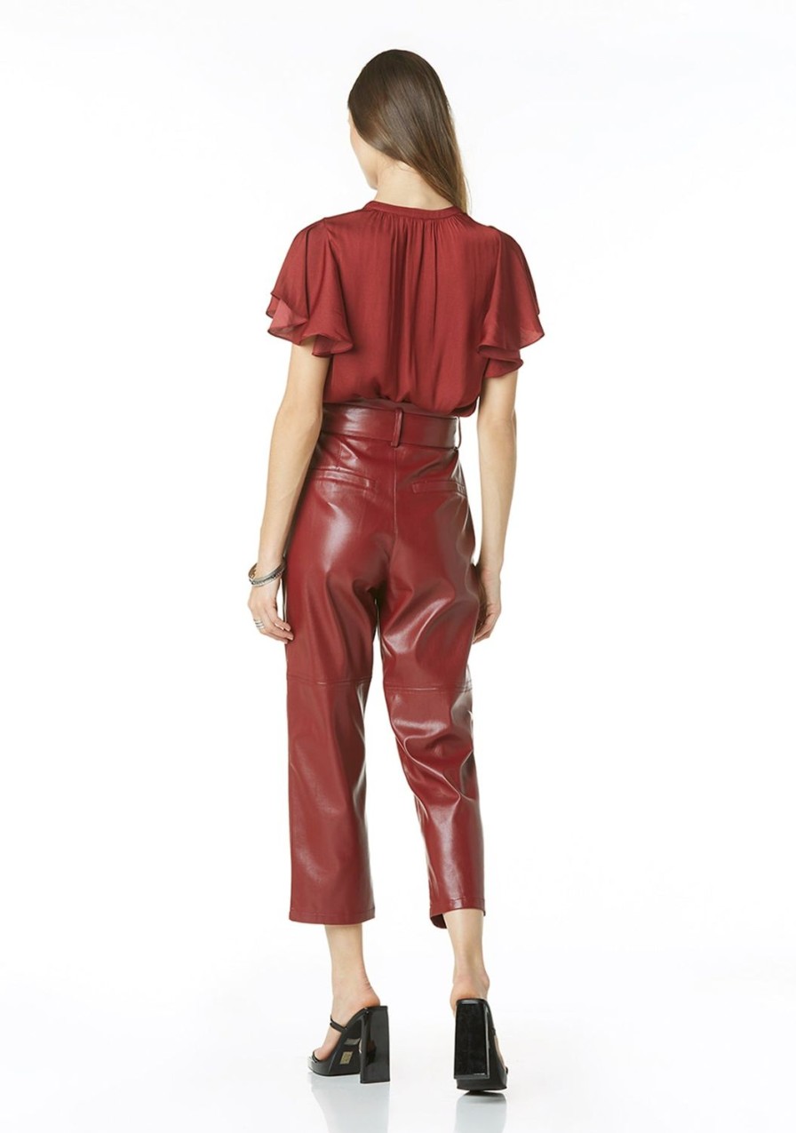 Clothing TART Collections | Kimiko Vegan Leather Pant Cabernet